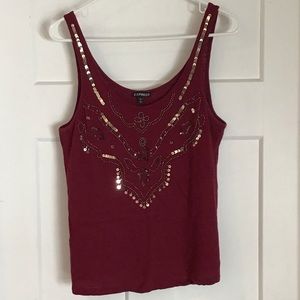 Express maroon tank top